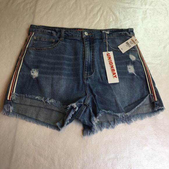 Unionbay Roxie Denim Shorts 1981 Blue Juniors 15 - Picture 2 of 13
